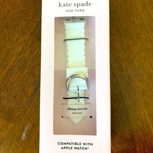 Kate Spade white scalloped Apple Watch band